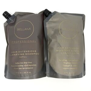 Bellami Professional Hair Extensions Shampoo & Conditioner Refill Set 975 ml bag